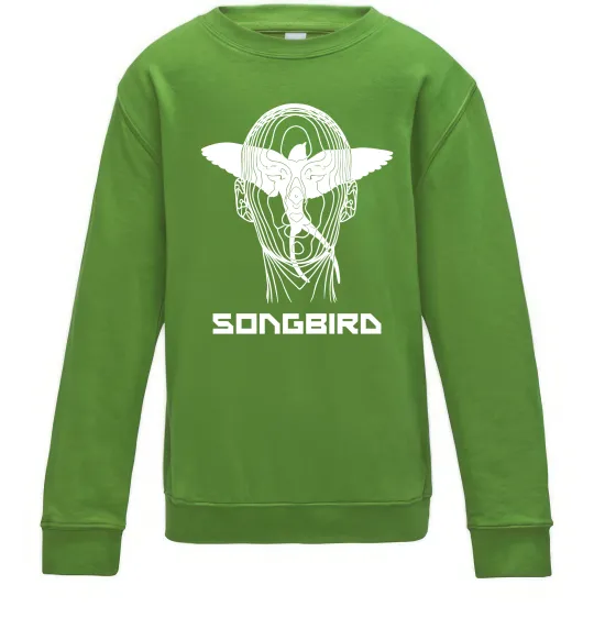 Дитячий світшот Cyberpunk songbird Лаймовий фото