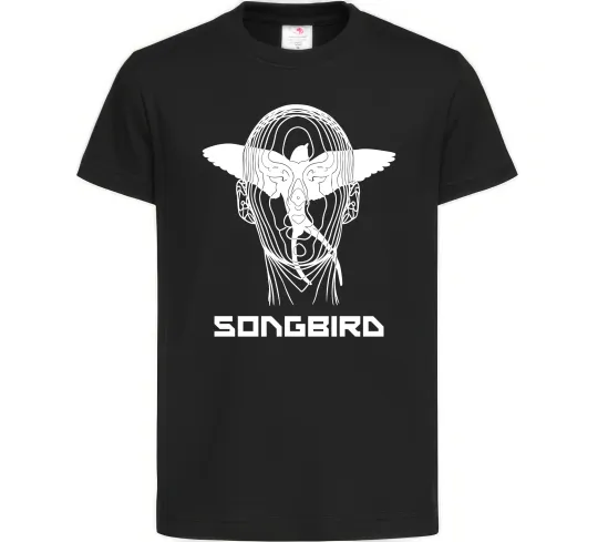 Детская футболка Cyberpunk songbird Черный фото