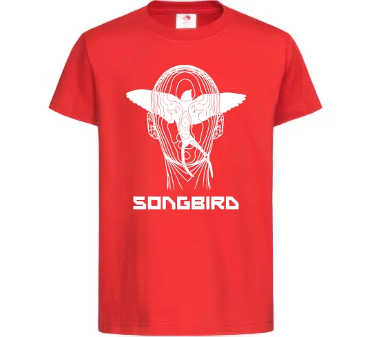 Детская футболка Cyberpunk songbird Красный фото