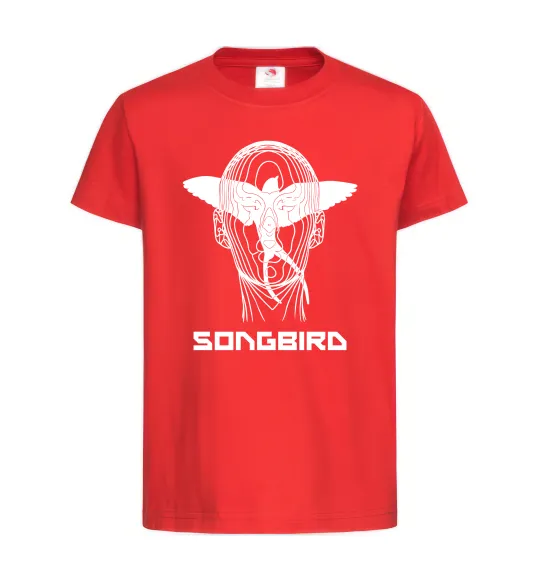 Детская футболка Cyberpunk songbird Красный фото