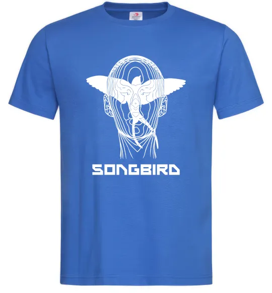 Мужская футболка Cyberpunk songbird Ярко-синий фото