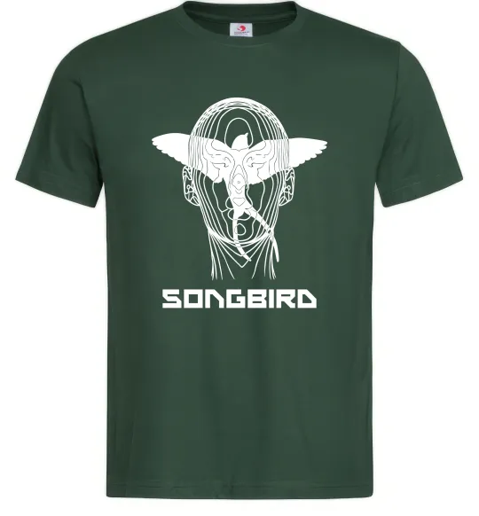 Мужская футболка Cyberpunk songbird Темно-зеленый фото