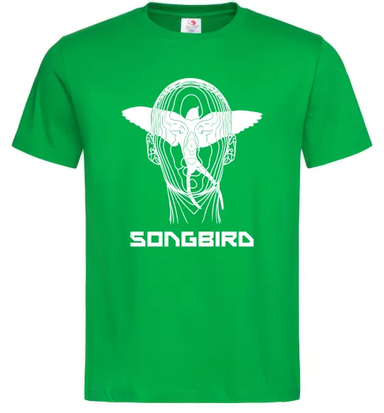 Мужская футболка Cyberpunk songbird Зеленый фото