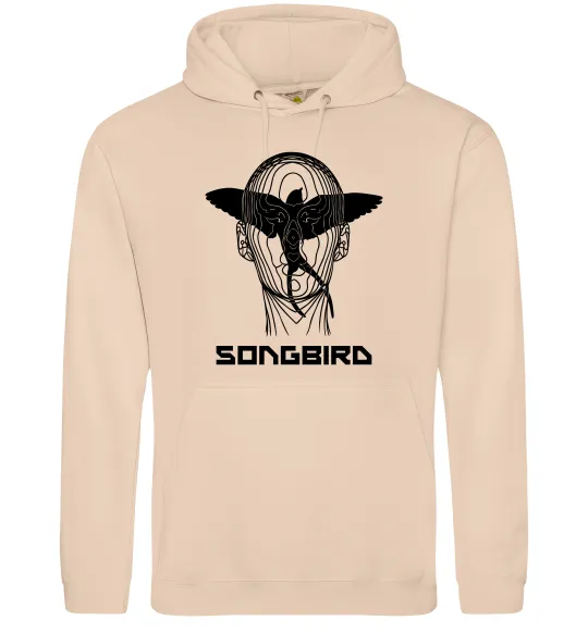 Женская толстовка (худи) Cyberpunk songbird Песочный фото