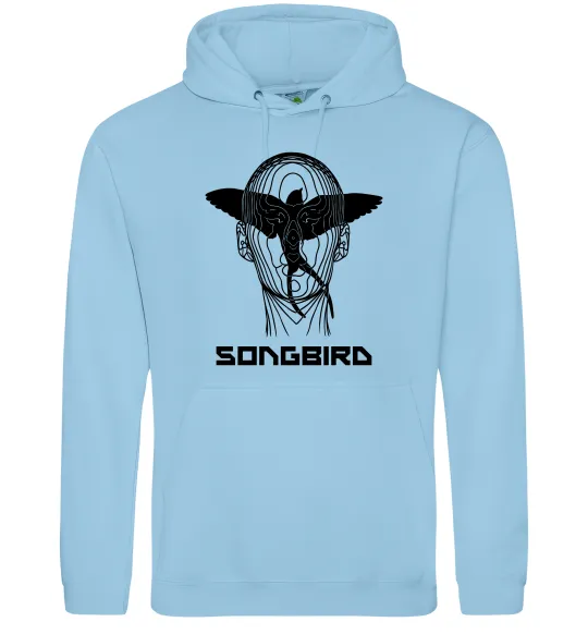 Женская толстовка (худи) Cyberpunk songbird Голубой фото