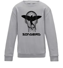 Дитячий світшот Cyberpunk songbird Сірий меланж фото