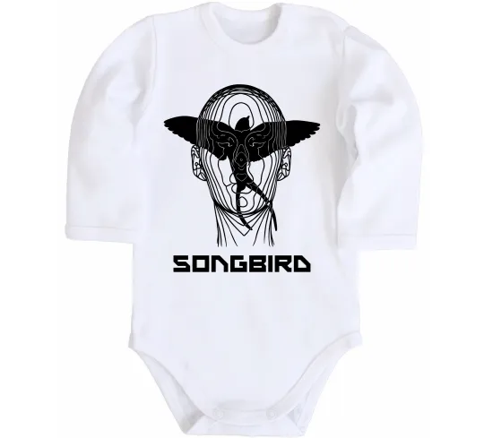 Дитячий бодік Cyberpunk songbird Білий фото