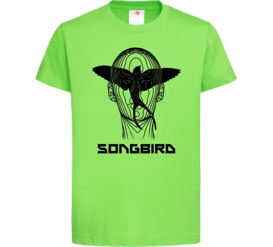 Детская футболка Cyberpunk songbird Лаймовый фото