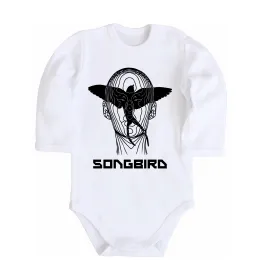 Дитячий бодік Cyberpunk songbird Білий фото