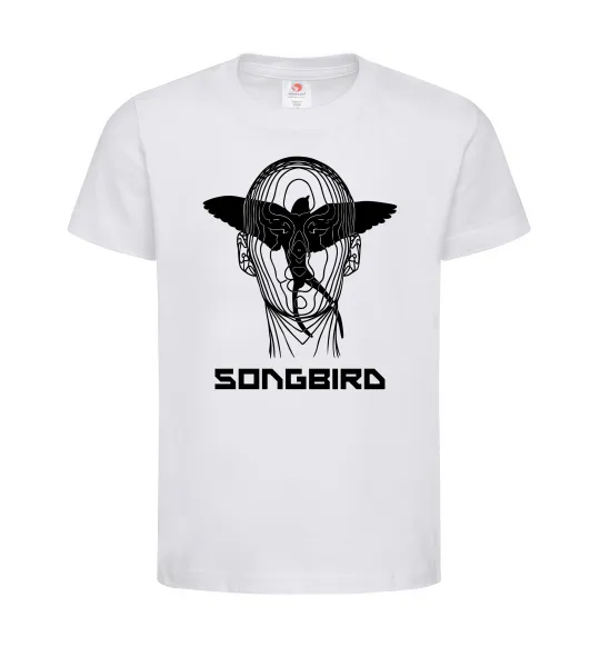 Детская футболка Cyberpunk songbird Белый фото