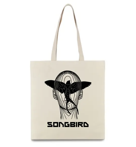 Эко-сумка Cyberpunk songbird Бежевый фото