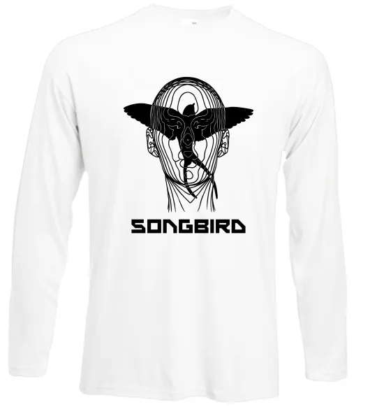 Лонгслив Cyberpunk songbird Белый фото