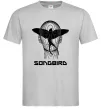 Мужская футболка Cyberpunk songbird Серый фото
