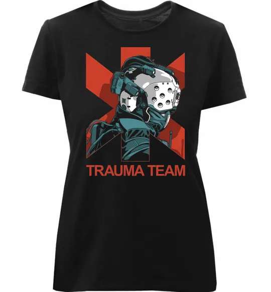 Жіноча преміум футболка Trauma team Чорний фото