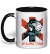 Чашка с цветной ручкой Trauma team Черный фото