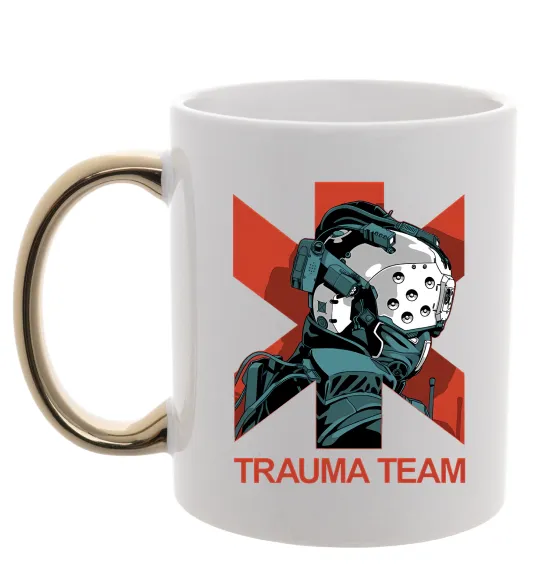 Чашка с цветной ручкой Trauma team Золото фото