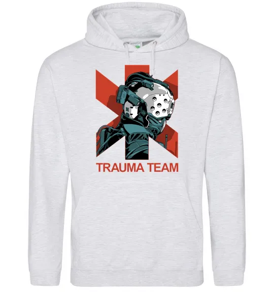 Чоловіча толстовка (худі) Trauma team Сірий меланж фото
