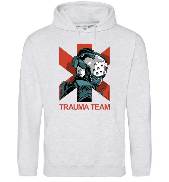 Жіноча толстовка (худі) Trauma team Сірий меланж фото
