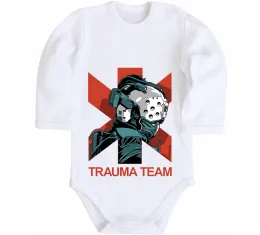 Дитячий бодік Trauma team Білий фото