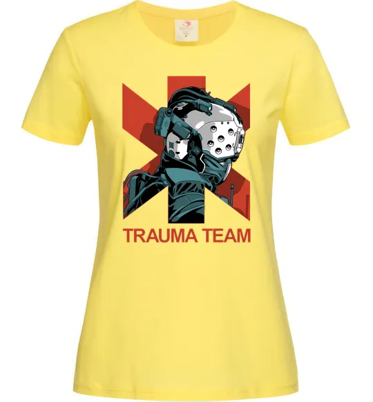 Женская футболка Trauma team Лимонный фото