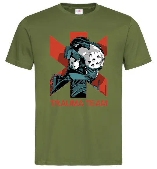 Мужская футболка Trauma team Оливковый фото