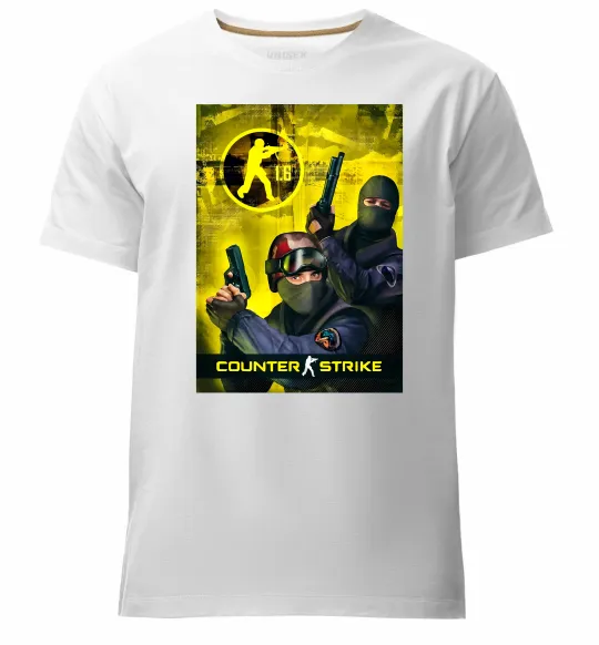 Мужская премиум футболка CS 1.6 Белый фото