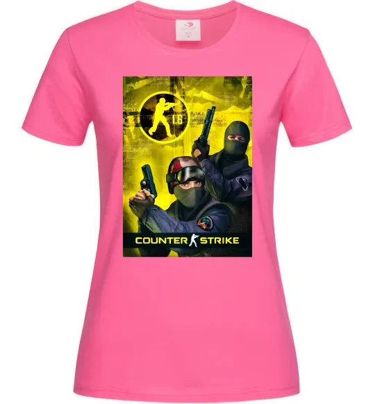 Женская футболка CS 1.6 Ярко-розовый фото