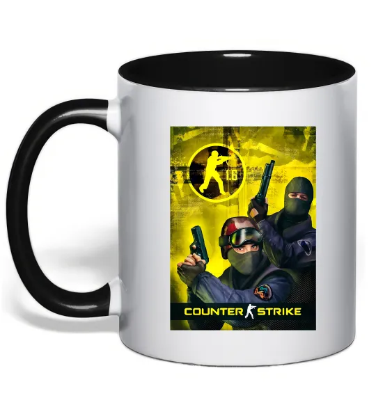 Чашка с цветной ручкой CS 1.6 Черный фото