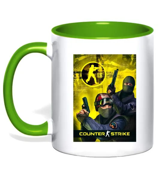Чашка с цветной ручкой CS 1.6 Зеленый фото