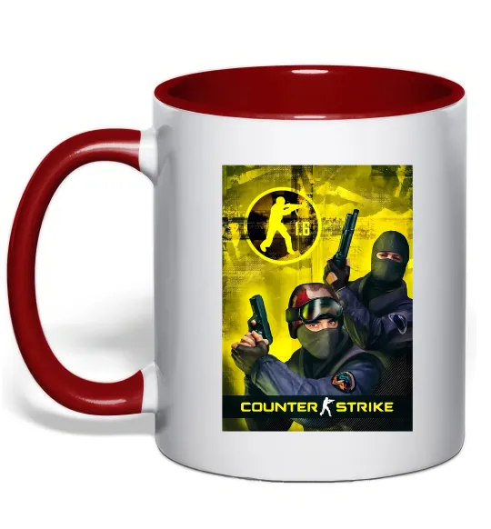 Чашка с цветной ручкой CS 1.6 Красный фото