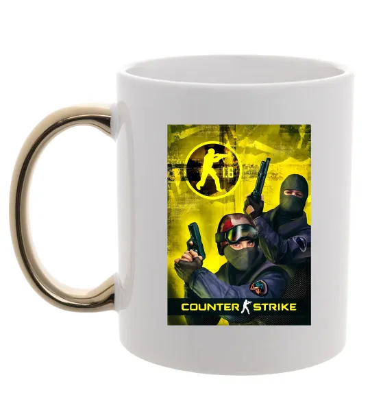 Чашка с цветной ручкой CS 1.6 Золото фото