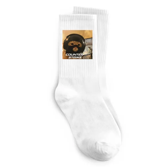 Носки Cat terrorist CS Белый фото