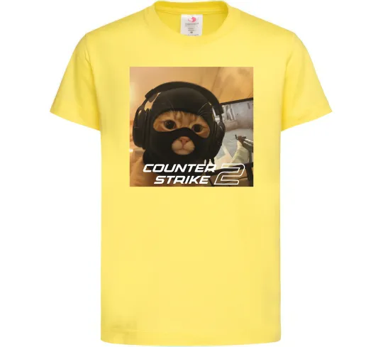 Детская футболка Cat terrorist CS Лимонный фото