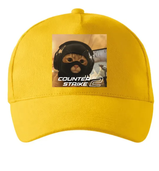 Кепка Cat terrorist CS Солнечно желтый фото