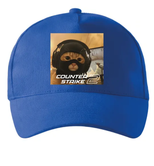 Кепка Cat terrorist CS Ярко-синий фото