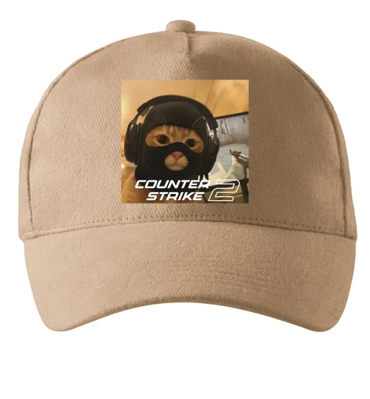 Кепка Cat terrorist CS Песочный фото