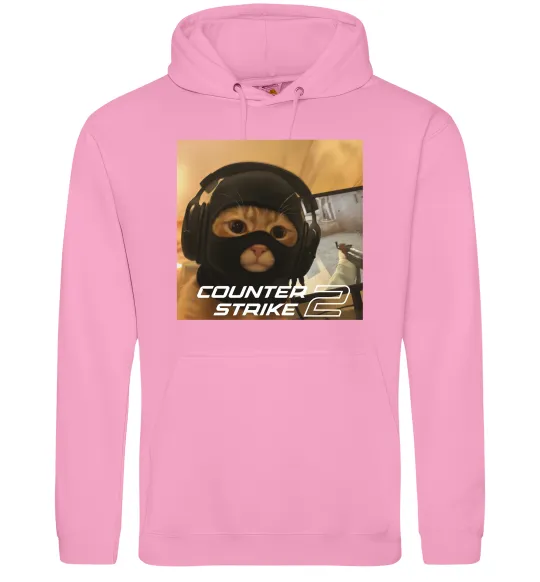 Женская толстовка (худи) Cat terrorist CS Розовый фото