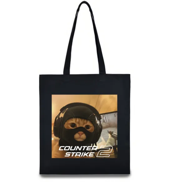 Эко-сумка Cat terrorist CS Черный фото