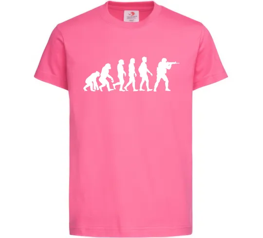 Детская футболка Counter Strike gamer evolution Ярко-розовый фото