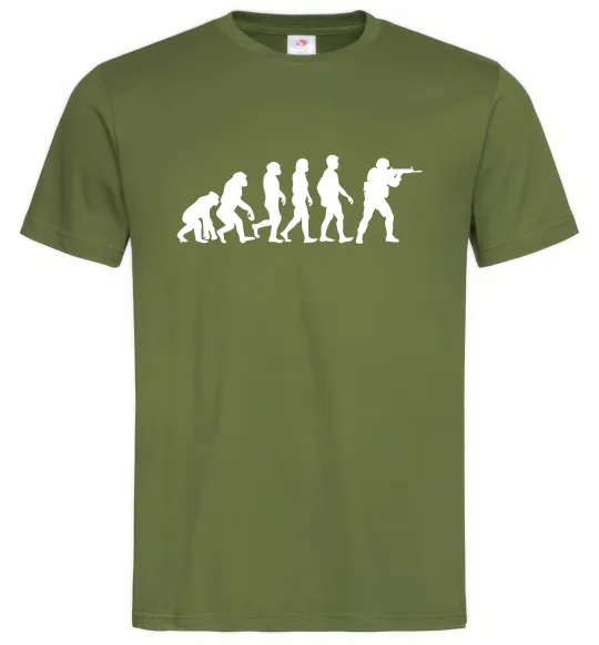 Мужская футболка Counter Strike gamer evolution Оливковый фото