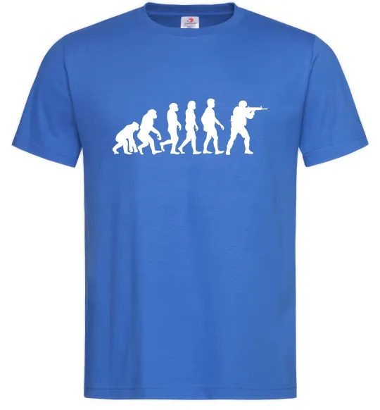 Мужская футболка Counter Strike gamer evolution Ярко-синий фото