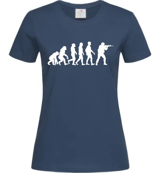 Женская футболка Counter Strike gamer evolution Темно-синий фото