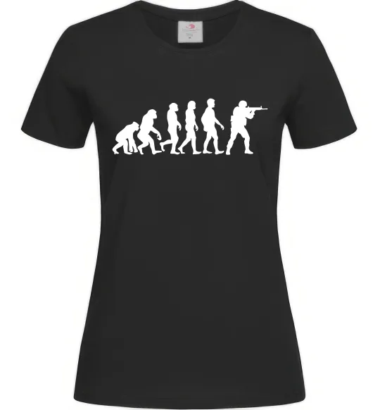 Женская футболка Counter Strike gamer evolution Черный фото