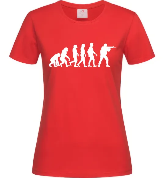 Женская футболка Counter Strike gamer evolution Красный фото