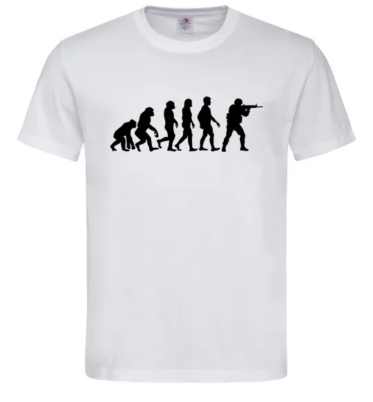 Мужская футболка Counter Strike gamer evolution Белый фото