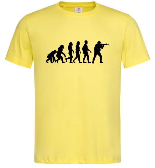 Мужская футболка Counter Strike gamer evolution Лимонный фото