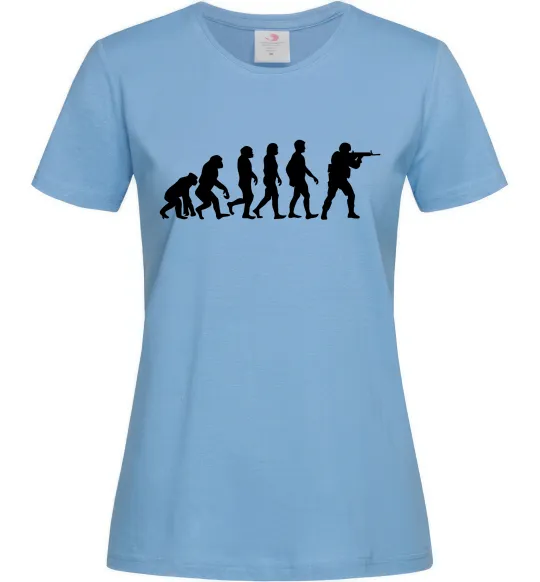 Женская футболка Counter Strike gamer evolution Голубой фото