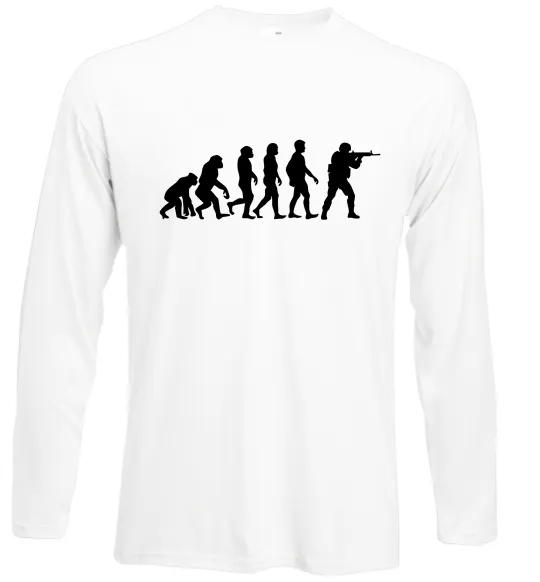 Лонгслив Counter Strike gamer evolution Белый фото