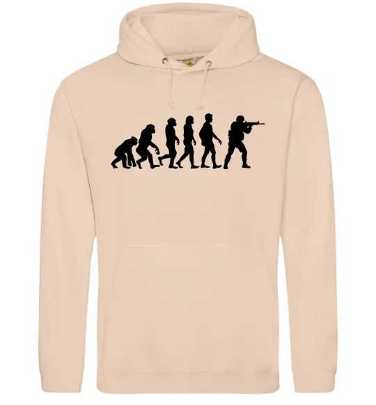 Чоловіча толстовка (худі) Counter Strike gamer evolution Пісочний фото