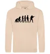 Чоловіча толстовка (худі) Counter Strike gamer evolution Пісочний фото
